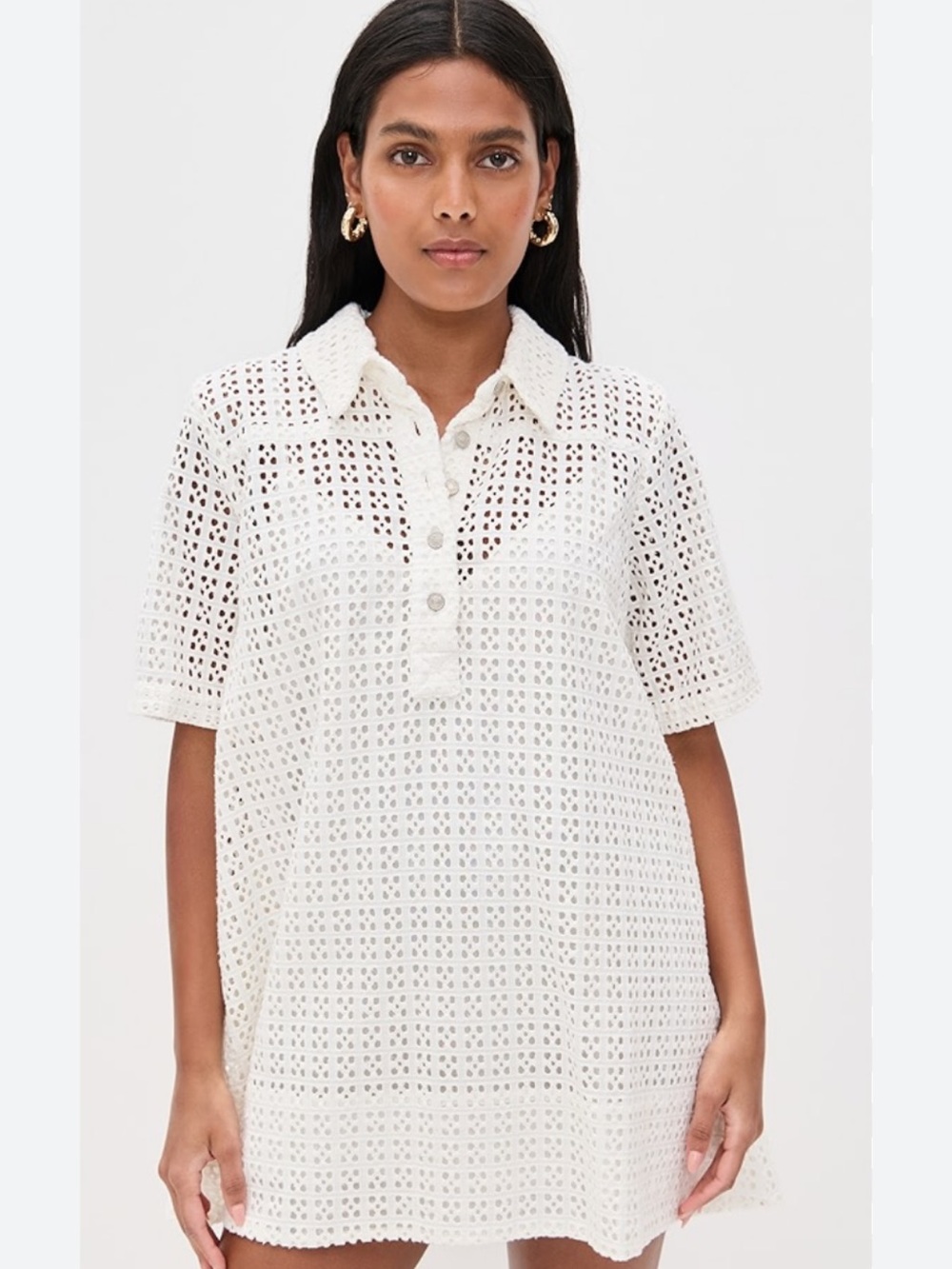 Free People Remino Eyelet Mini/ Bright White small